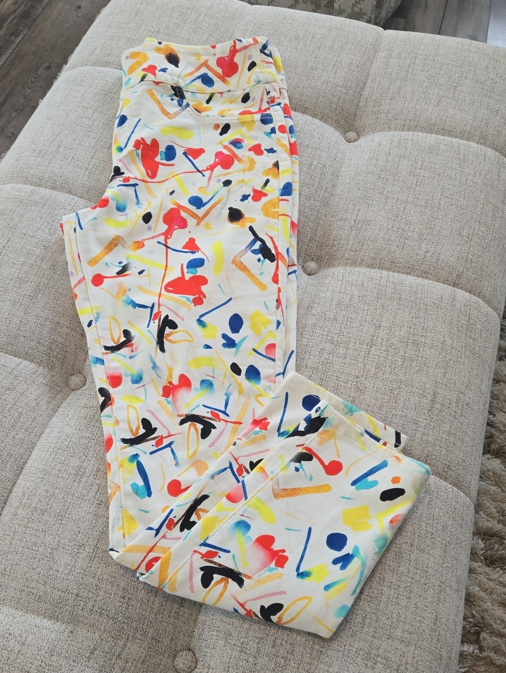 Lior Paris Pull-on Women’s Skinny Pants - Abstract Multi-Color Print
